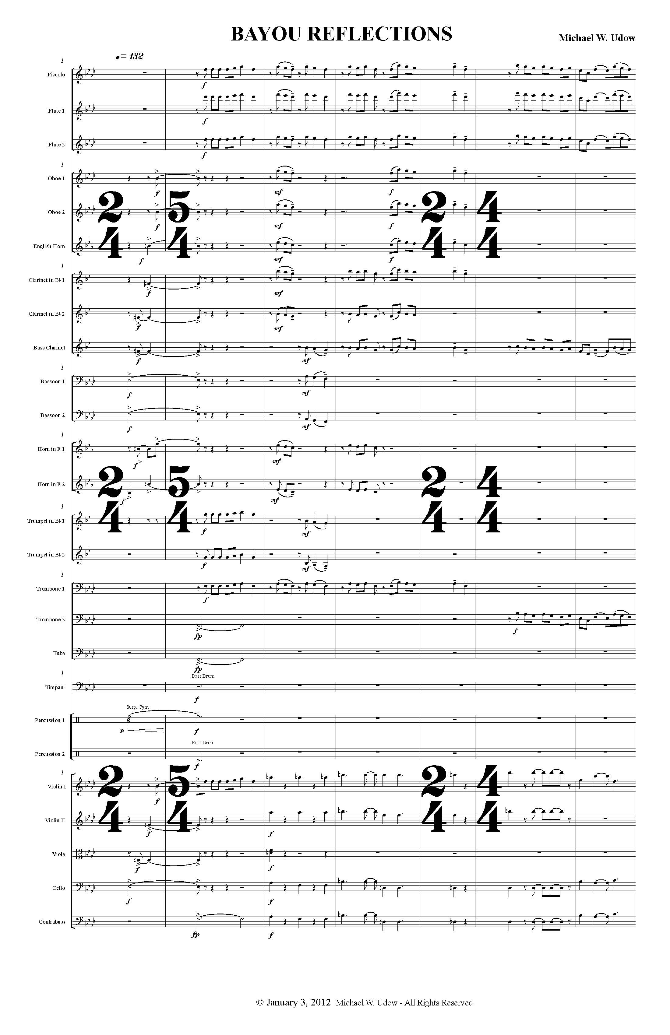 Bayou Reflections SCORE - 3